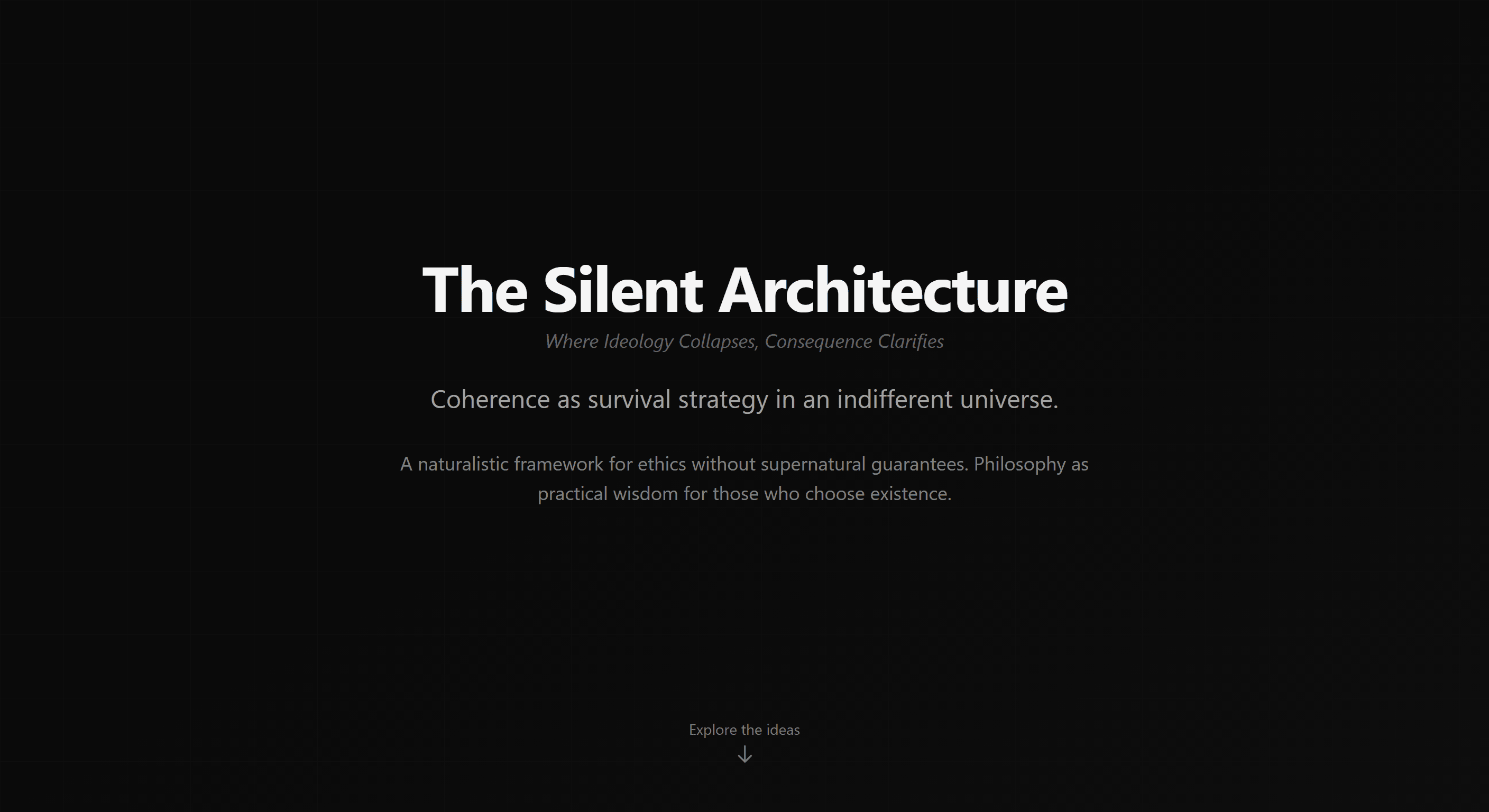 The Silent Architecture project visual